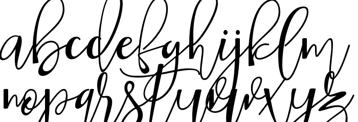 Hafizan Script Font LOWERCASE