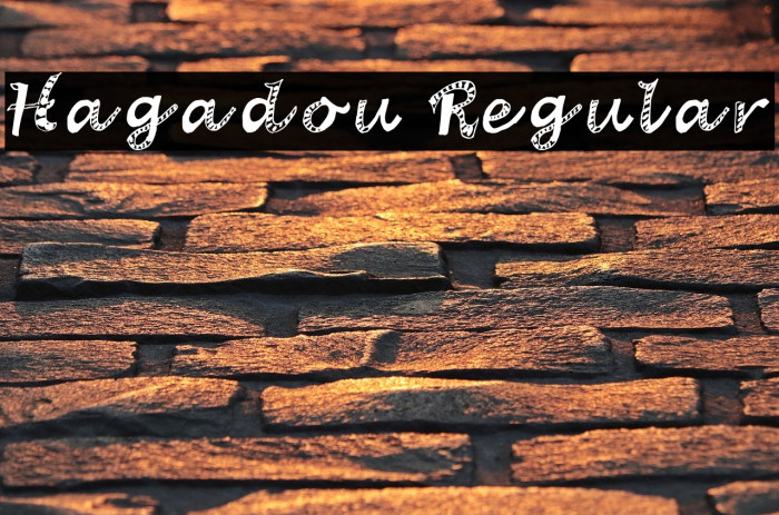 Hagadou Regular फ़ॉन्ट examples