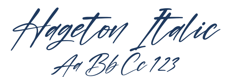 Hageton Italic Font Preview