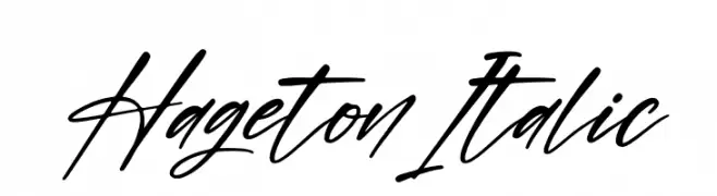 Hageton Italic  Fuentes Gratis Descargar