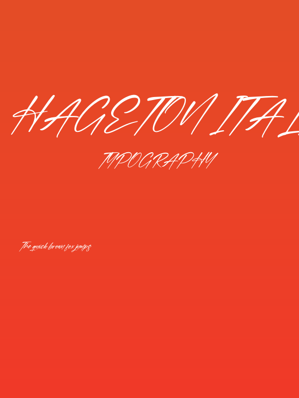 Hageton Italic Poster