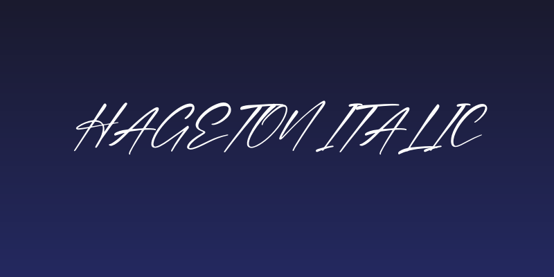 Hageton Italic Social Header
