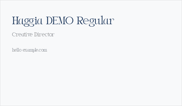 Haggia DEMO Regular Business Card