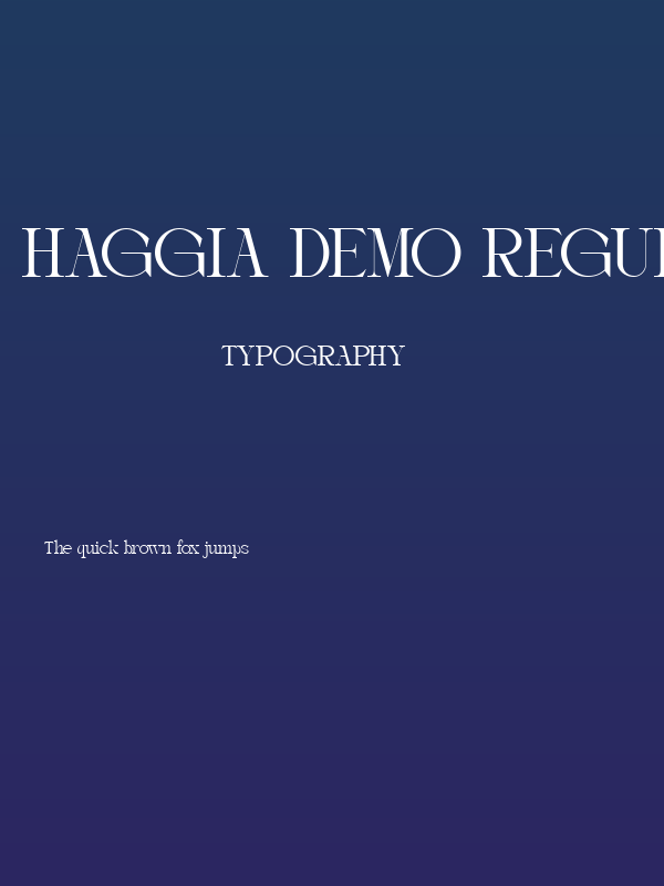 Haggia DEMO Regular Poster