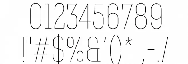 HaginCapsThin Font OTHER CHARS