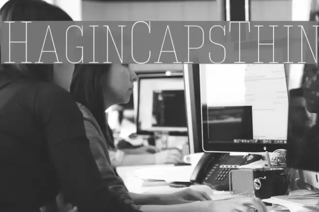 HaginCapsThin Font examples