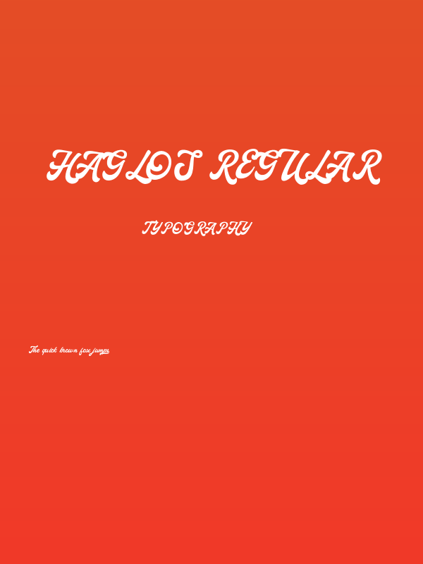 Haglos Regular Poster