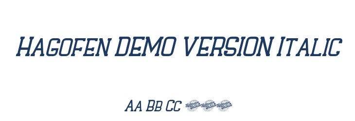 Hagofen DEMO VERSION Italic Font Preview