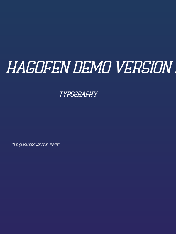 Hagofen DEMO VERSION Italic Poster