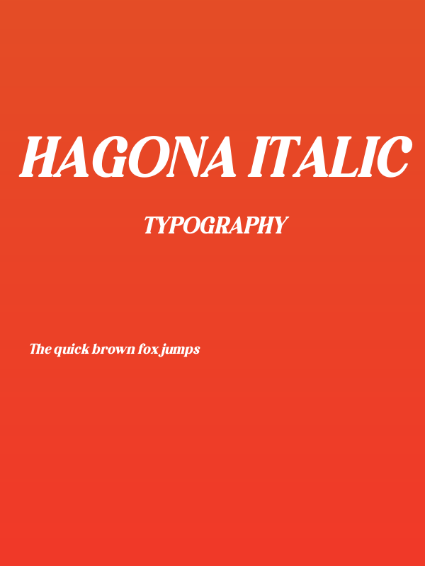 Hagona Italic Poster