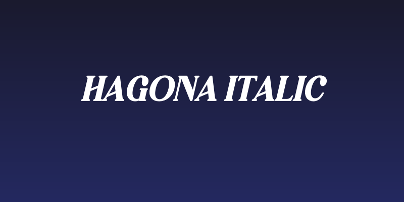 Hagona Italic Social Header