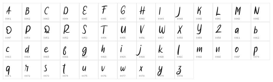 Hagos FREE Character Map