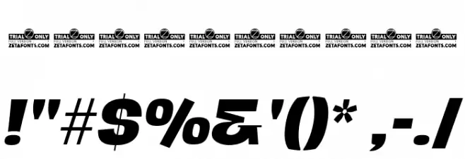 Hagrid Text Trial Extrabold Italic Font OTHER CHARS