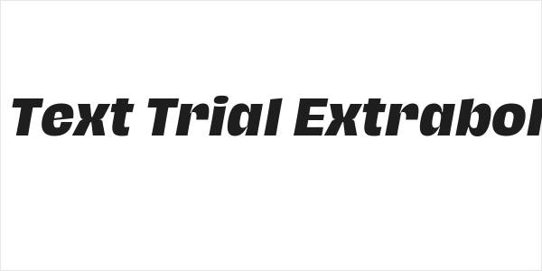 Hagrid Text Trial Extrabold Italic Logo