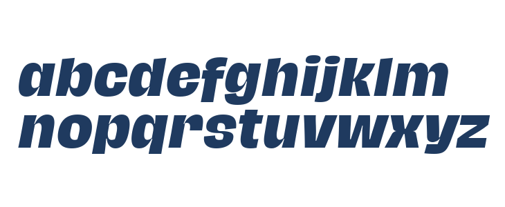 Hagrid Text Trial Extrabold Italic Lowercase