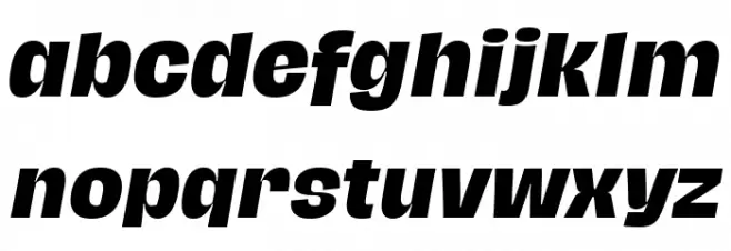 Hagrid Text Trial Extrabold Italic Schriftart Kleinbuchstaben