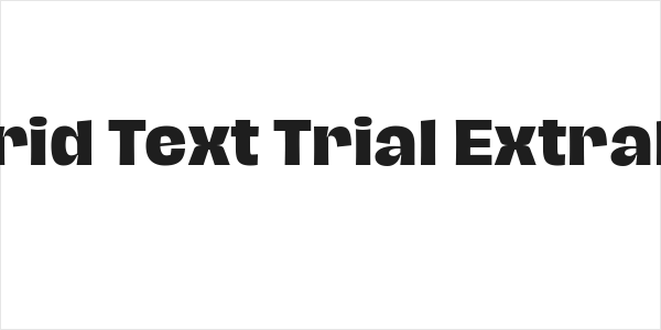 Hagrid Text Trial Extrabold Logo
