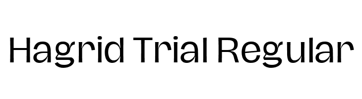 Hagrid Trial Regular  font caratteri gratis