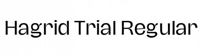 Hagrid Trial Regular  नि: शुल्क फ़ॉन्ट्स डाउनलोड