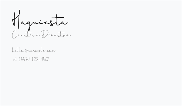 Haguiesta Business Card