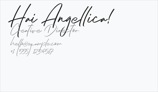 Hai Angellica! Business Card