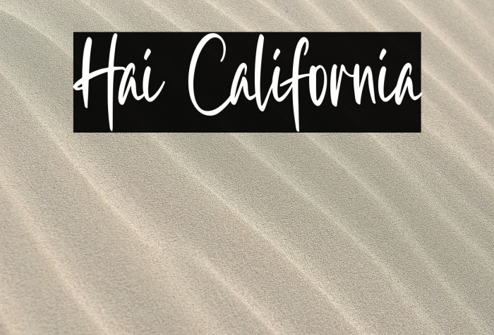 Hai California Example 1