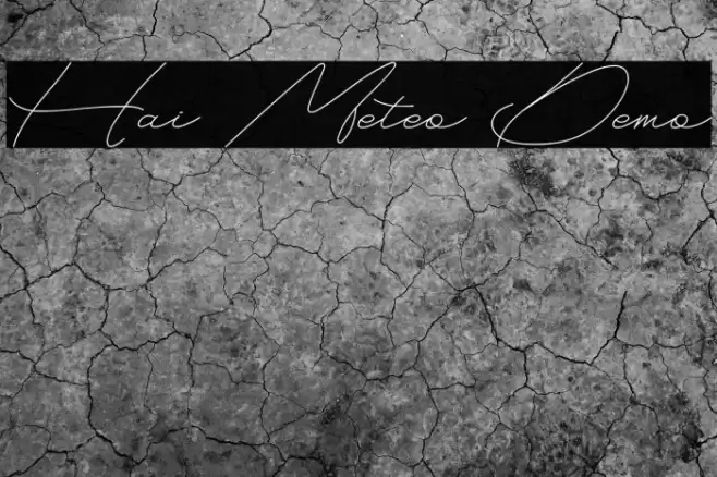 Hai Meteo Demo Font examples