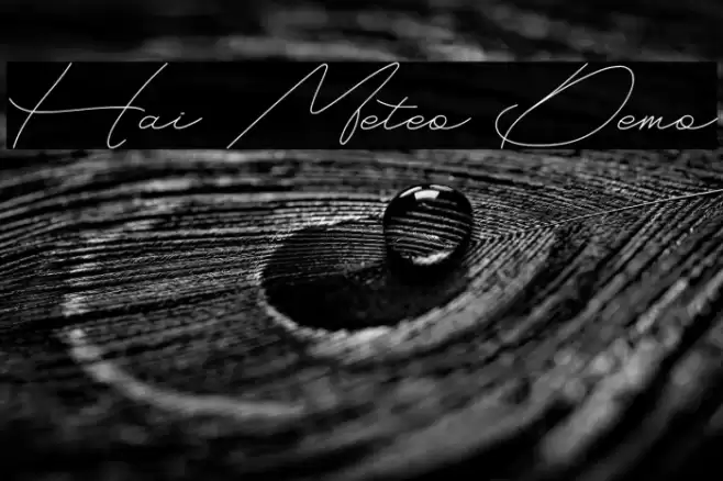Hai Meteo Demo Font examples