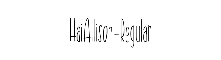 HaiAllison-Regular  フリーフォントのダウンロード