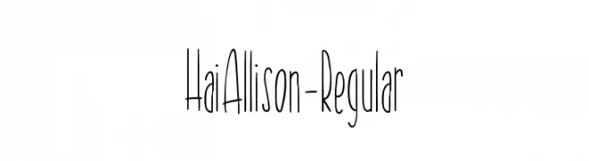 HaiAllison-Regular  免费字体下载