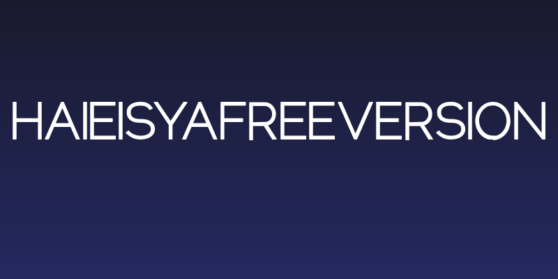 HaiEisyaFreeVersion Social Header