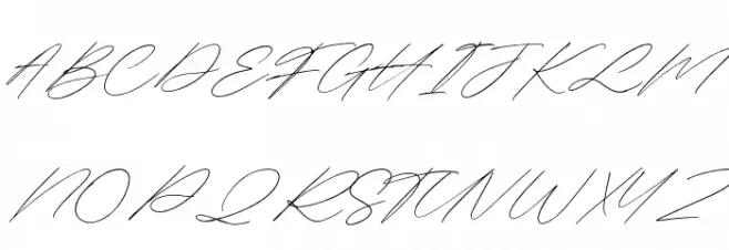 Haigrast Script PERSONAL USE Regular 字体 大写