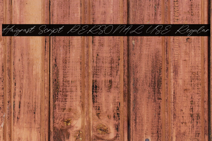 Haigrast Script PERSONAL USE Regular Example 2