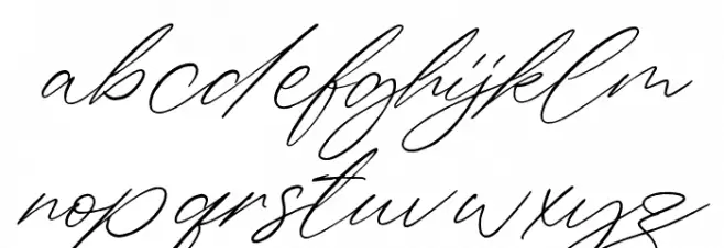 Haigrast Script PERSONAL USE Regular Schriftart Kleinbuchstaben