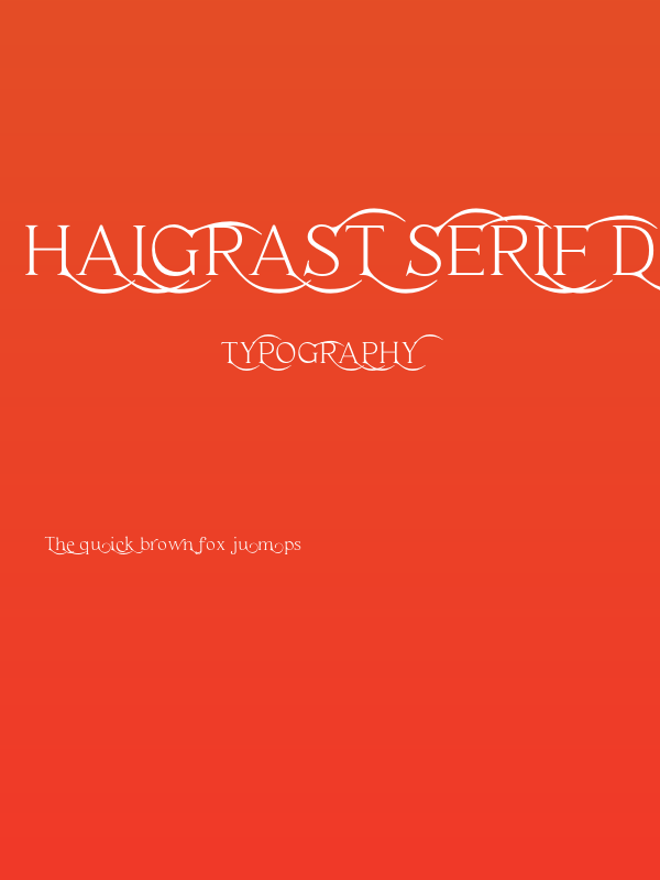 Haigrast Serif Deco PERSONAL Regular Poster