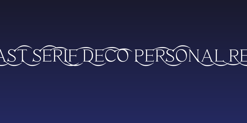 Haigrast Serif Deco PERSONAL Regular Social Header