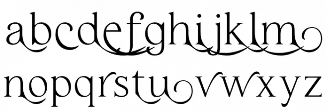Haigrast Serif Deco PERSONAL Regular Font Litere mici