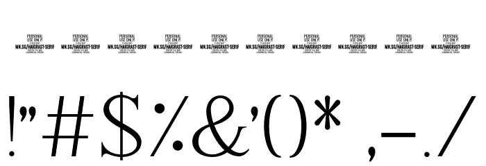 Haigrast Serif PERSONAL USE Regular Font OTHER CHARS