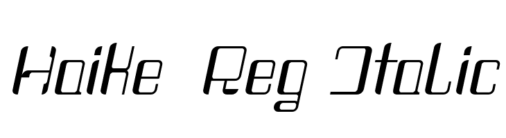 Haike  Reg Italic  नि: शुल्क फ़ॉन्ट्स डाउनलोड