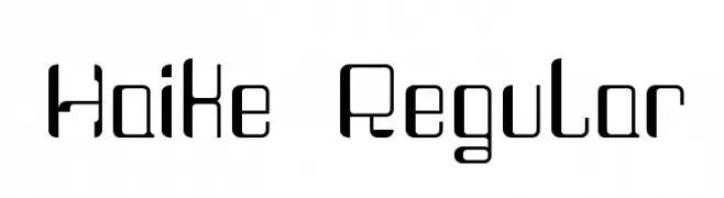 Haike  Regular  Frei Schriftart Herunterladen