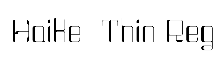 Haike  Thin Reg  フリーフォントのダウンロード