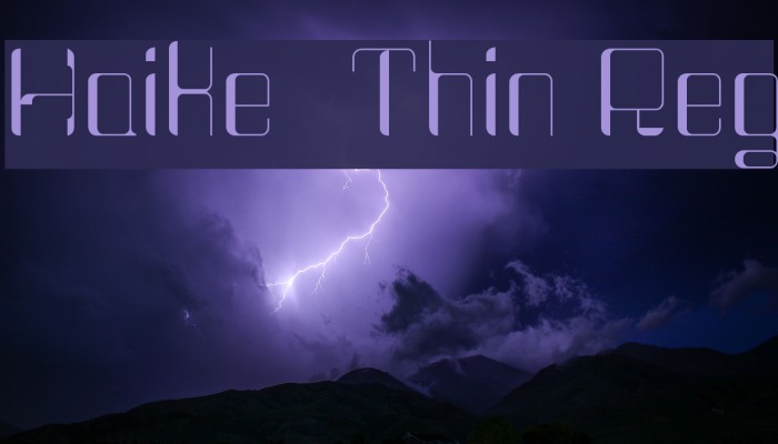 Haike Thin Reg Font examples