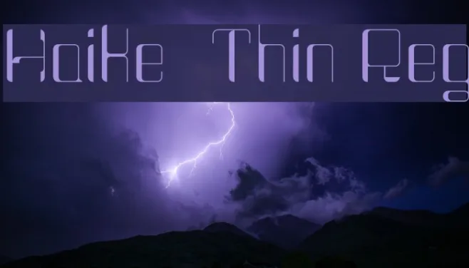 Haike  Thin Reg Example 3
