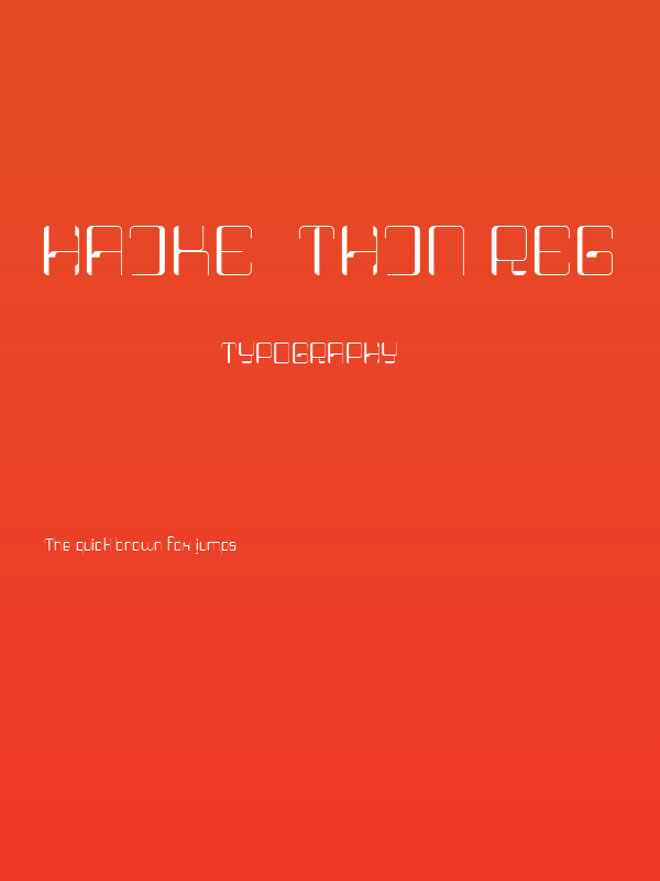 Haike  Thin Reg Poster