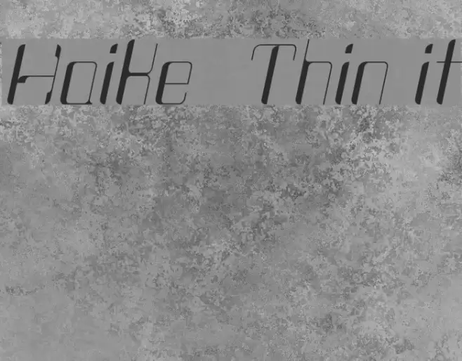 Haike  Thin it Font examples