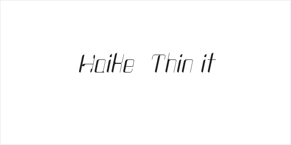 Haike  Thin it Logo