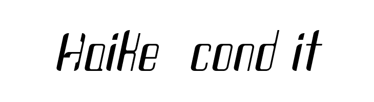 Haike  cond it  免费字体下载