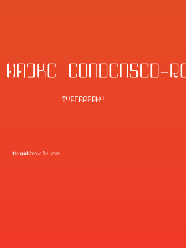 Haike  condensed-reg Poster