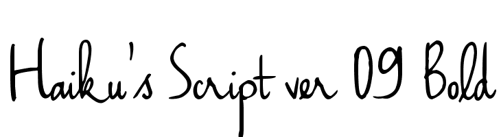 Haiku's Script ver 09 Bold  baixar fontes gratis
