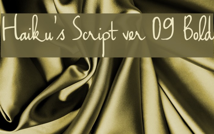 Haiku's Script ver 09 Bold Font examples